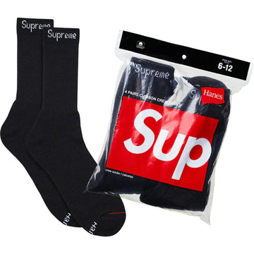 supreme black, grey and white socks 2pk