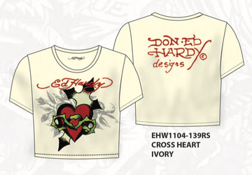 ED HARDY CROSS HEART IVORY (EHW1104-139RS)