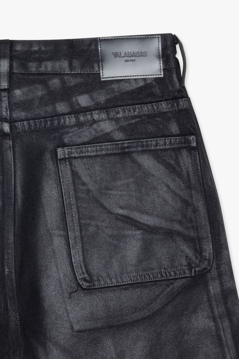Mr.Shorts-Black wash waxed