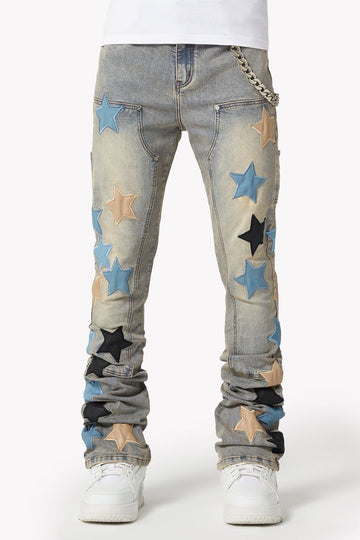 GUAPI Powder Blue Vintage Stars Denim (Powder-Blue-Vintage-Stars-Denim)