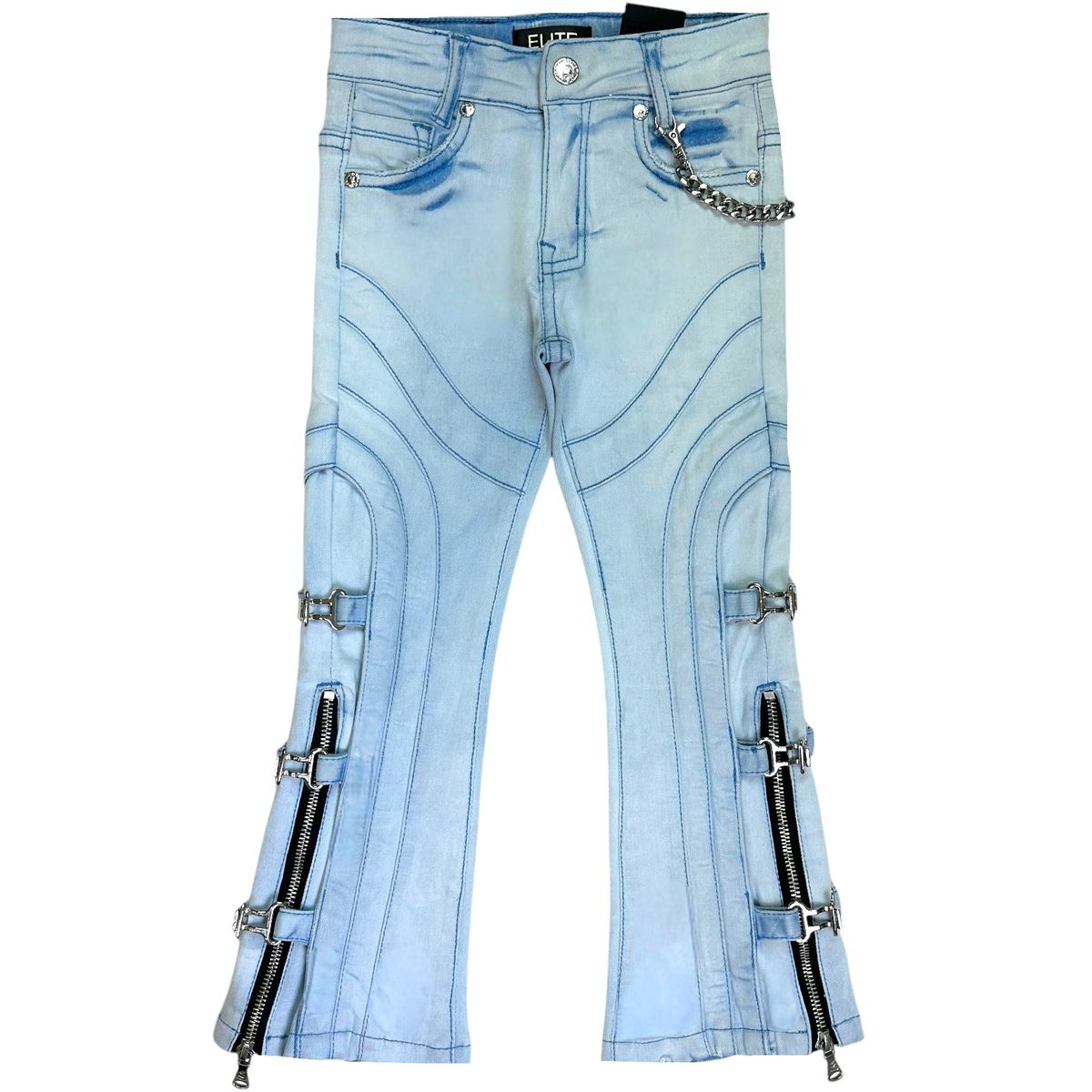 Cuban Link Kids Stacked BUCKEL Jeans 731-JR (731-JR)