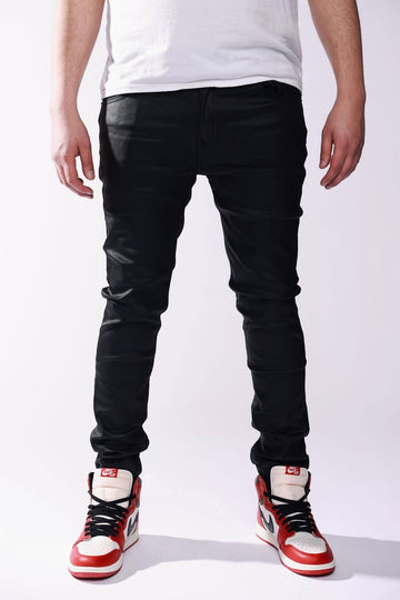 PALI DENIM-007 WAXED BLACK JEANS