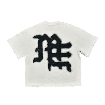 Mixed Emotion White ‘End’ Rhinestone Tee (White ‘End’ Rhinestone Tee)