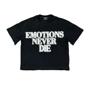 Mixed Emotion Black ‘End’ Rhinestone Tee (Black ‘End’ Rhinestone Tee)