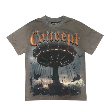 CONCEPTLA "CAROUSEL" TEE-GRY WASH