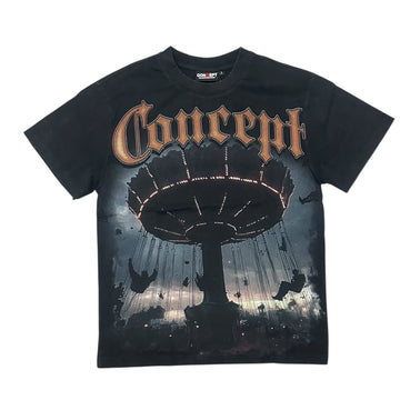 CONCEPTLA "CAROUSEL" TEE-BLK WASH (CTEE_56 (2))