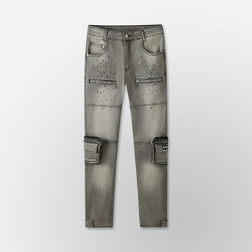 Hydepark Skinny Vintage Cargo Pants - Black Denim (Skinny-Vintage-Cargo-Pants-Black-Denim)