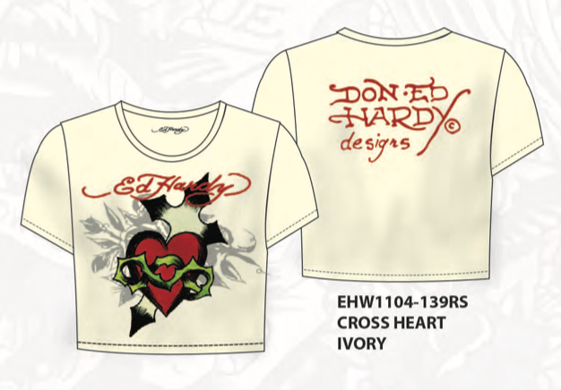 ED HARDY CROSS HEART IVORY (EHW1104-139RS)
