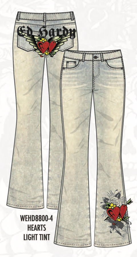 ed hardy HEARTS BOOTCUT JEAN (WEHD8800-4)