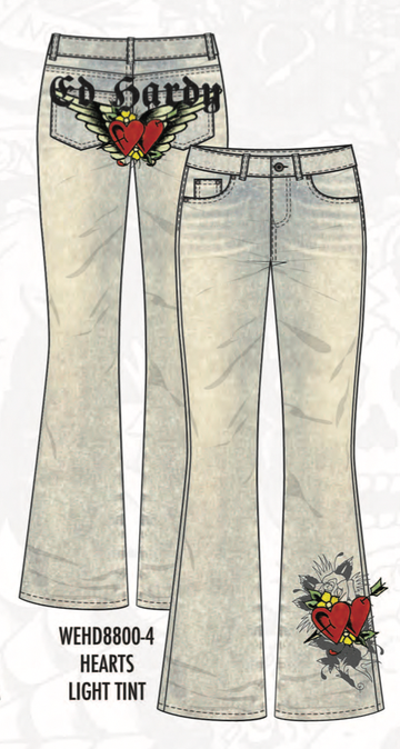 ed hardy HEARTS BOOTCUT JEAN (WEHD8800-4)