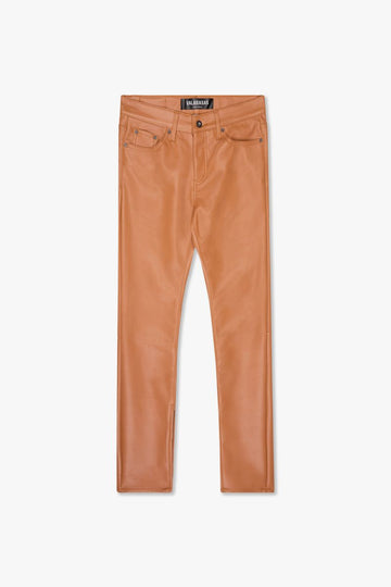 VALABASAS BROWN LEATHER PANTS VLBS-VJ2-brown