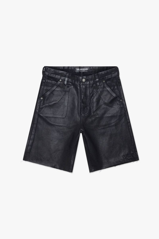 Mr.Shorts-Black wash waxed