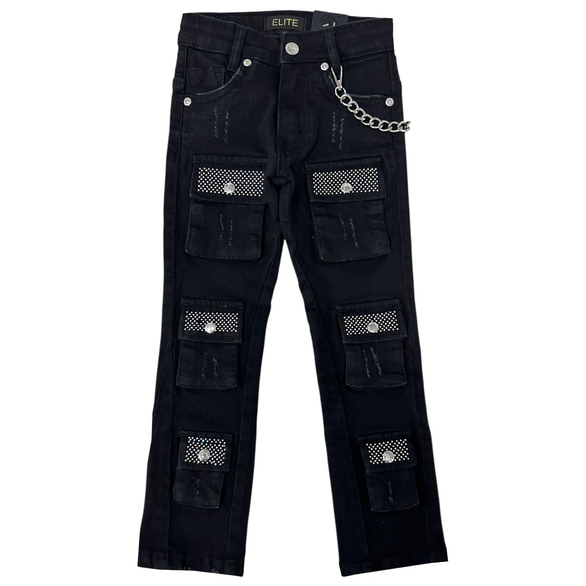 ELITE Kids CARGO BLACK JEANS (722-JR)