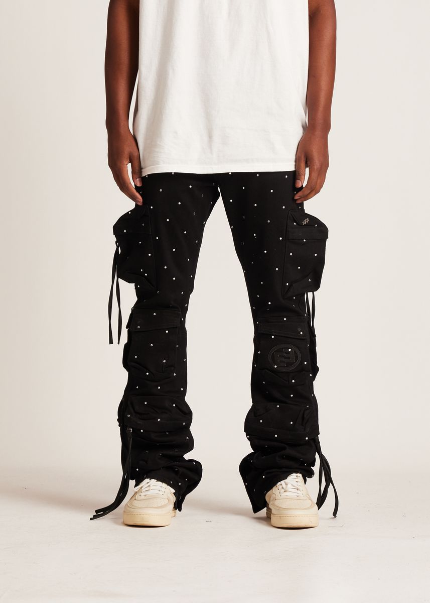 EMBELLISH HAWK CARGO FLARE (BLACK)-ICED BLACK