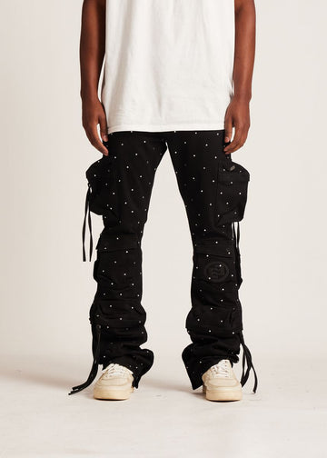EMBELLISH HAWK CARGO FLARE (BLACK)-ICED BLACK