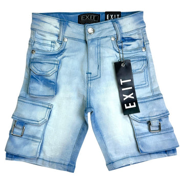 EXIT Kids  BRAND Cargo Denim Shorts EX-25104