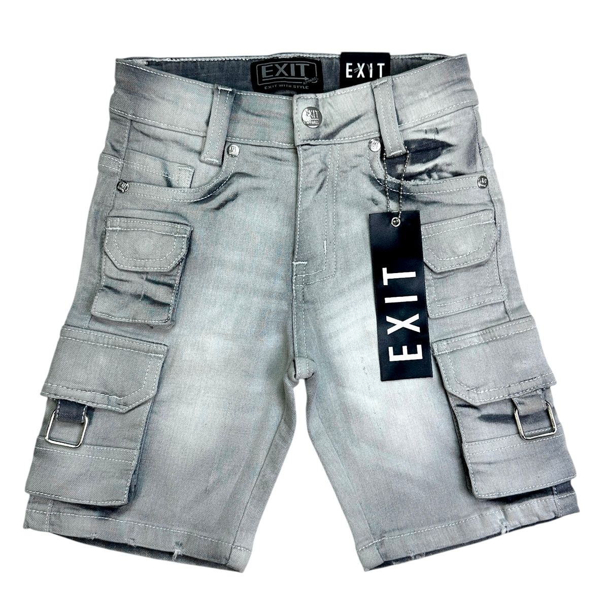 Exit Kids Brand Cargo Denim Shorts EX-25105