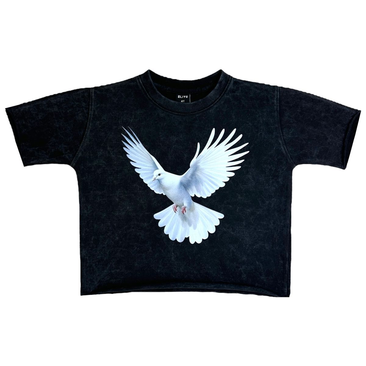 Elite Kids Brand 4284-JR Cropped Oversized Kids Tee (4284-JR)