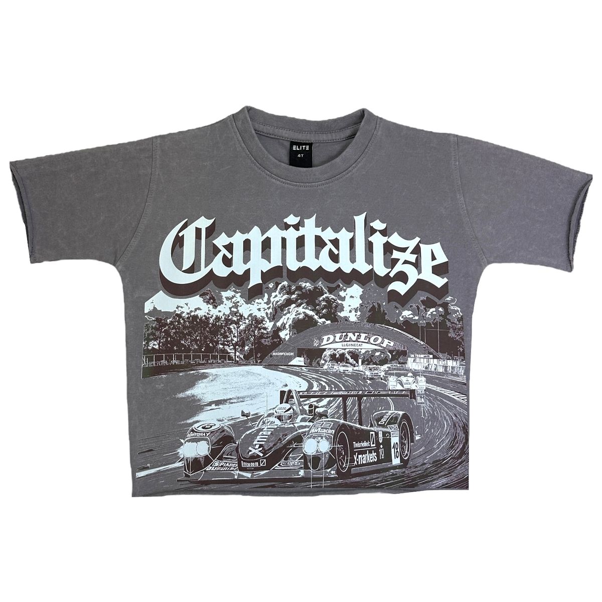 Elite Kids CAPITALIZE Cropped Oversized Kids Tee And Short Set (4293-JR)