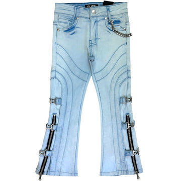 Elite Kids Cuban Link Kids Stacked BUCKEL Jeans 731-JR (731-JR)