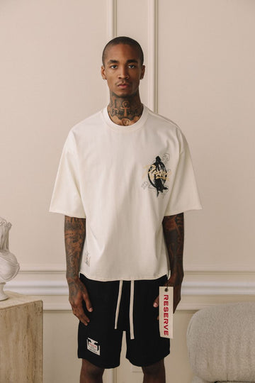 RESERVED BRAND ANGEL BONE-CREAM TEE