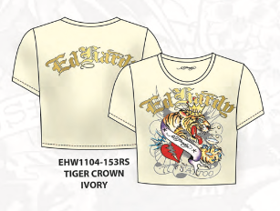 ED HARDY TIGER CROWN BABY TEE (EHW1104-153RS)