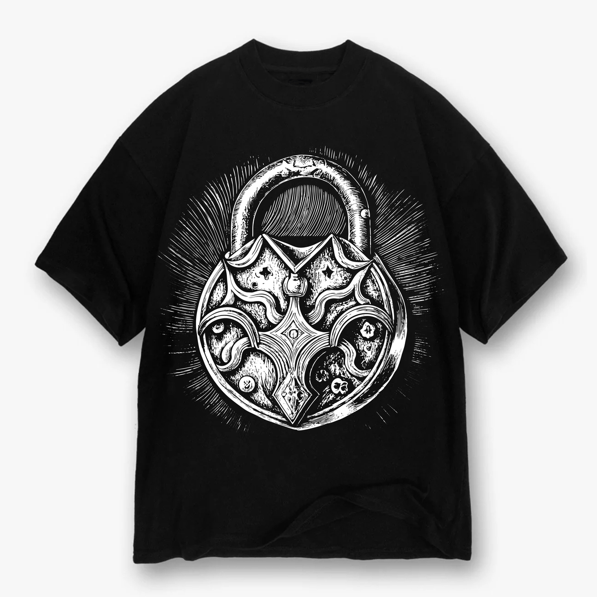 Vtilted Brand Black and White Tee TD-06
