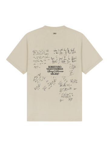 ROBERTO VINO Writing BEIGE (RV-T-50-SS25-BEIGE)