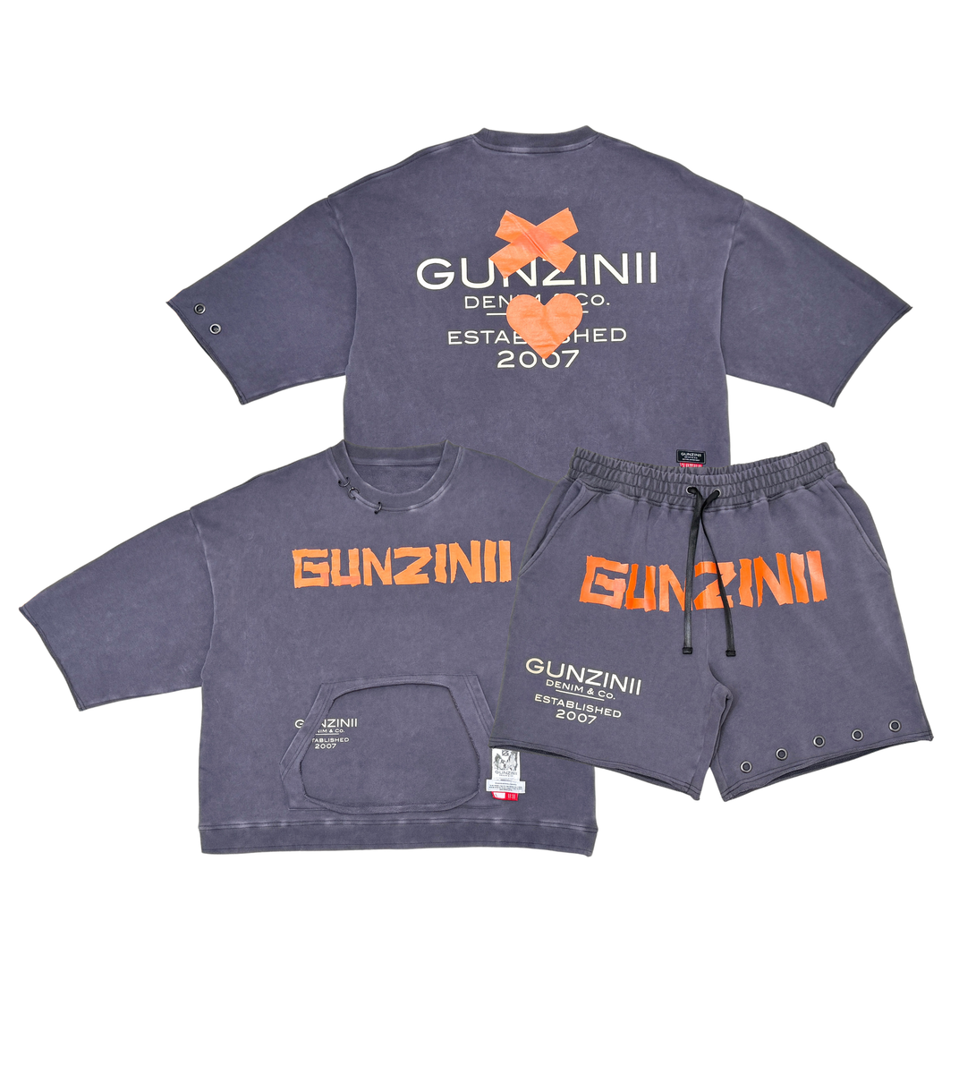 Gunzinii charcoal short set GZ623/GZ624-CHA