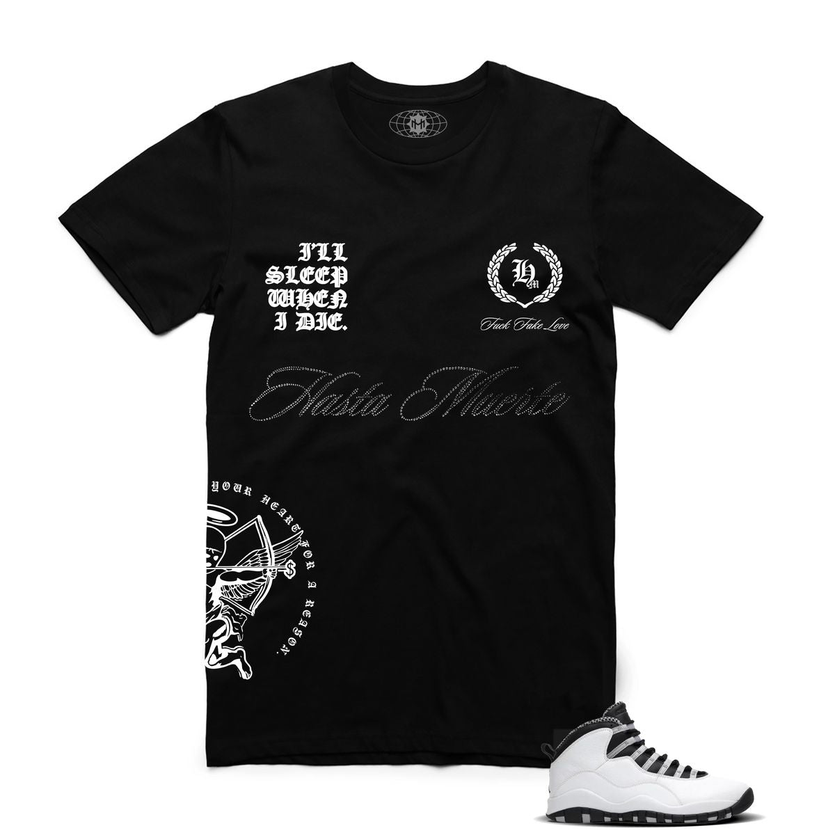 Hasta Muerte Rhinestones Fake Love Black (Rhinestones Fake Love Black)