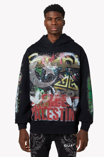 GUAPI  Black Free Palestine Hoodie