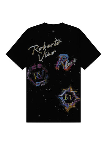 Roberto Vino Black Logo Color Tee