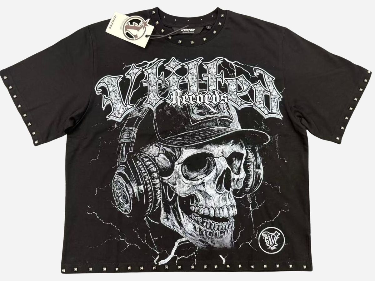 VTILTED "RECORDS" CROP TEE (VT-07)