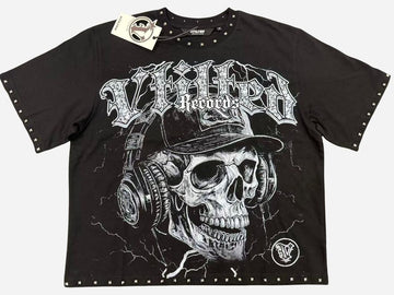 VTILTED "RECORDS" CROP TEE (VT-07)