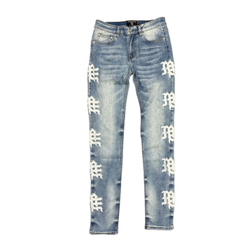 Mixed Emotion Monogram Denim Blue Wash (Monogram Denim Blue Wash)
