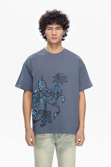 VALABASAS PLUCKED BLUE TSHIRT