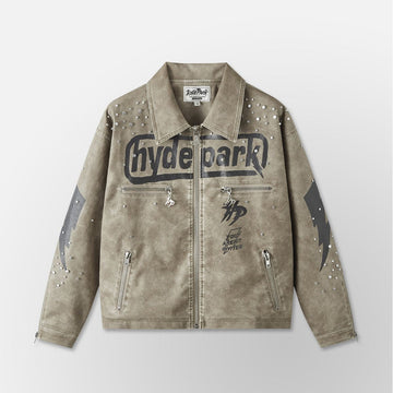 Hydepark Super Speed Racer Moto Jacket - Collar - Sand (Super-Speed-Racer-Moto-Jacket-Collar-Sand)