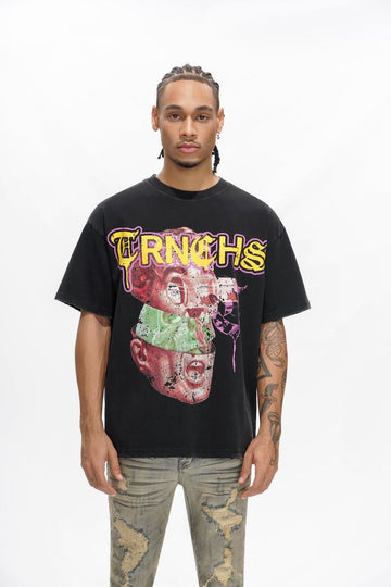 trnchs "MENTAL WARFARE" Black Tee (-Mental-Warfare-Black-Tee)
