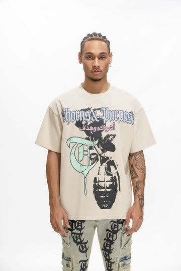 trnchs  "THORNS & PURPOSE" Pale Apricot Tee (-Thorns-Purpose-Pale-Apricot-Tee)