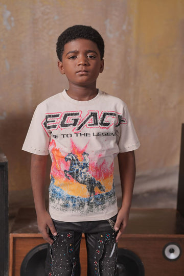ELITE Legends Washed Heavy Embellished Kids Tee (4327-JR)