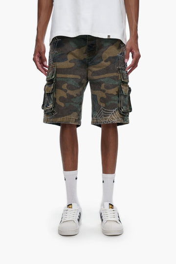 TRNCHS WEBLINE - Camo Cargo Shorts