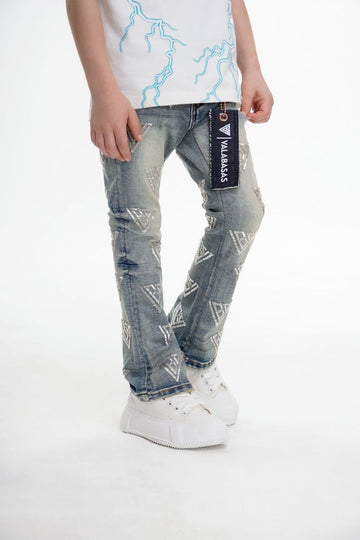 VALABASAS "CODE" KIDS STACKED DENIM (VPLAY-VJ3-1057)