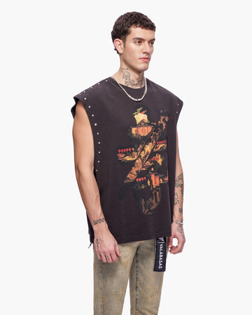 VALABASAS  "EMBER GLYPH" CUT OFF TEE (VLBS-VT5-1004)