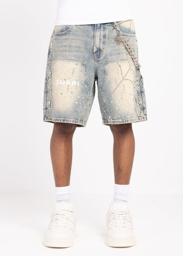 Guapi Emerald Spider Denim Shorts