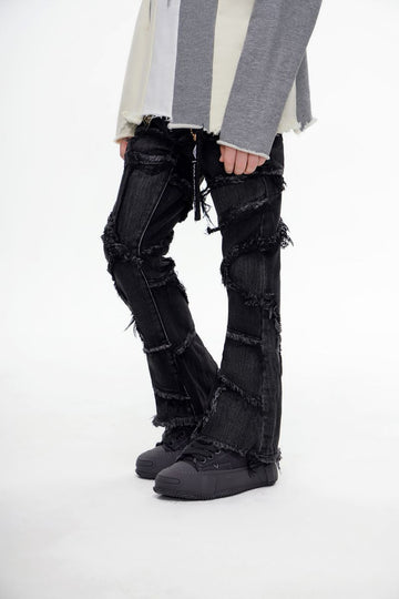 VALABASAS  PATCHWORK" KIDS STACKED DENIM