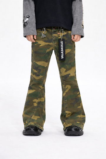 VALABASAS DARK FOLIAGE GREEN STACKED DENIM