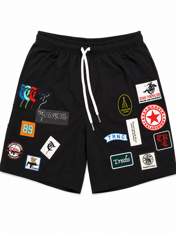 Trnchs Collection Black patches shorts