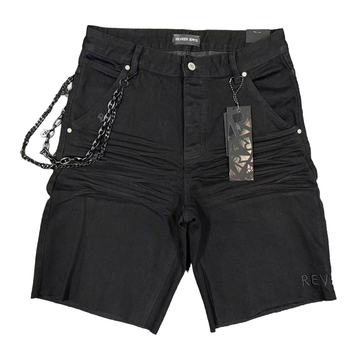 REVEER  "CORE" JET BLACK JEAN SHORTS (XP-06)