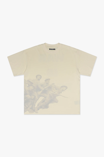 Slnt chptrs  "War Cream" Graphic Tee Cream