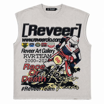 Reveer  'MOTOCROSS' CUT OFF TEE (WHITE)